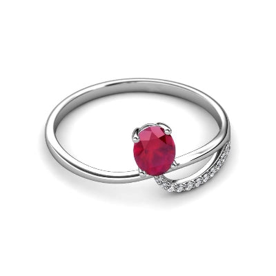 Antique Ruby Diamond Ring Made With 925 Sterling Silver