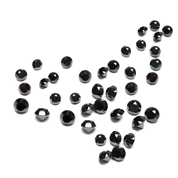 1 Ct Calibrated Black Diamond Lot In 1.60 Mm To 1.90 MM