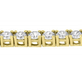 2 Ct Round Shaped Prong Setting Tennis Diamond Bracelet In Yellow Gold