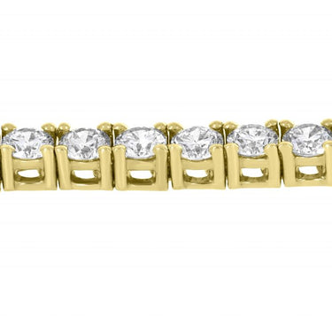 2 Ct Round Shaped Prong Setting Tennis Diamond Bracelet In Yellow Gold