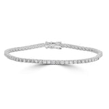 2 Ct Round Shaped Prong Setting Tennis Diamond Bracelet In White Gold