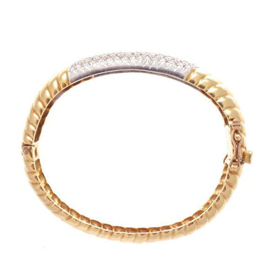 Diamond Bangle Bracelet In 14k Yellow Gold (2.00 Ct)