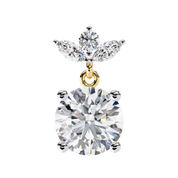 2.04 Carat Diamond Drop Earrings Floral Marquise Dangle Design