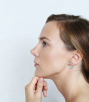 2.04 Carat Diamond Drop Earrings Floral Marquise Dangle Design