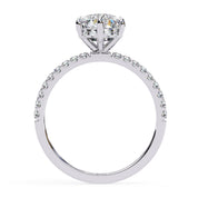 Pear Shape Hidden Halo Lab Diamond Engagement Ring Lab Diamond Engagement Rings