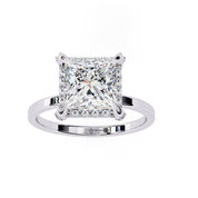 2.26 Carat Princess Cut Halo Lab Created Diamond Ring 950 Platinum Lab Diamond Engagement Rings
