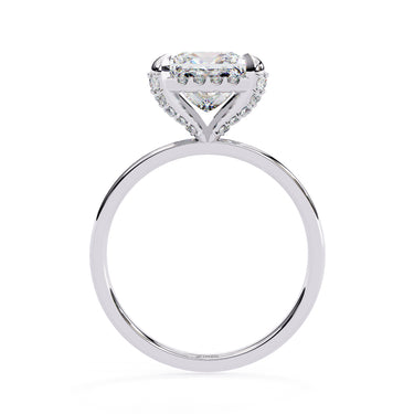 2.20 Carat Princess Cut Halo Lab Diamond Engagement Ring In White Gold