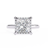 2.20 Carat Princess Cut Halo Lab Diamond Engagement Ring In White Gold