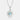 2.20 Carat Round Blue Diamond Floral Pendant in White Gold