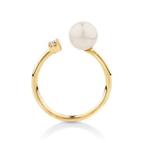 2.20 Carat Toi Te Moi Pearl and Diamond Ring in Yellow Gold