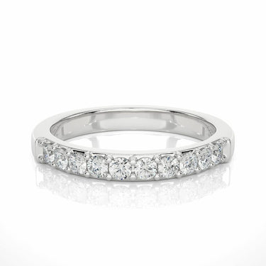 2.20 Mm Moissanite Half Eternity Band in White Gold