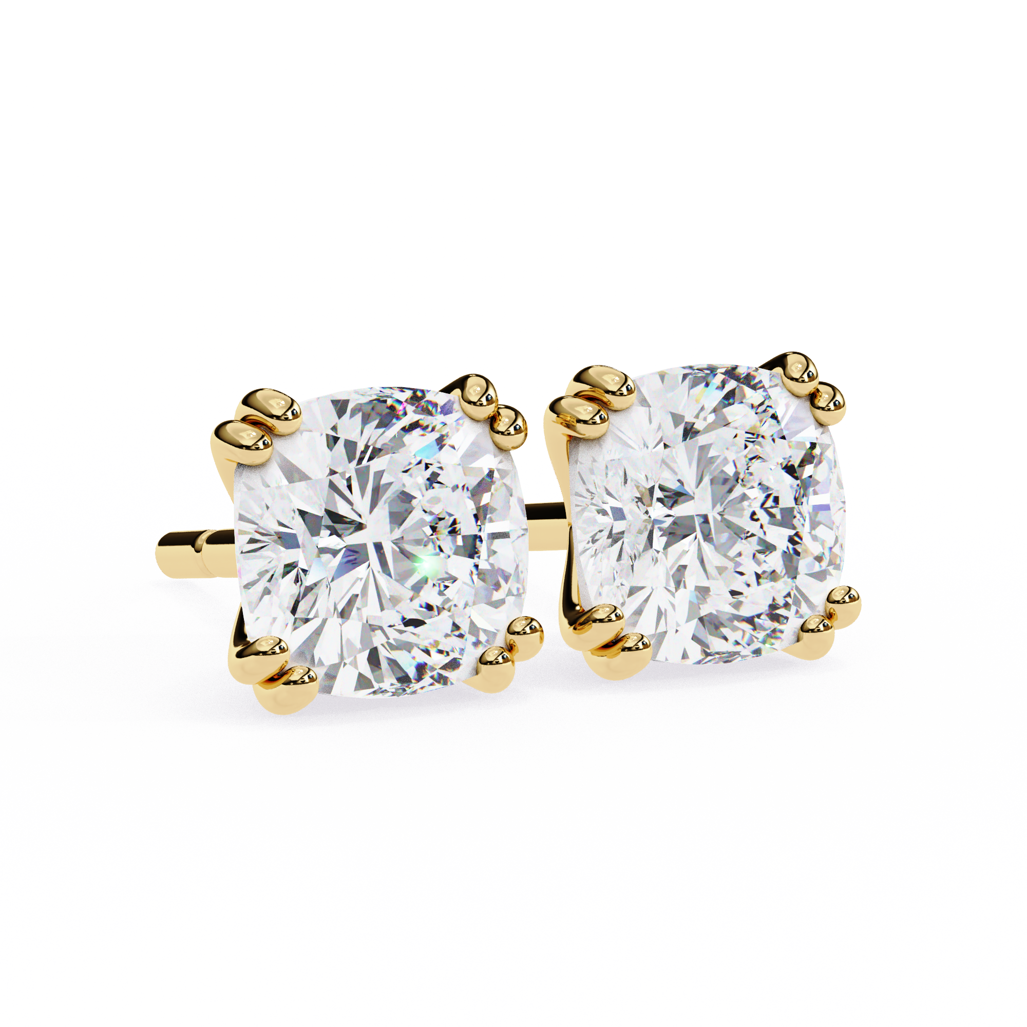 2.50 Carat Cushion Cut Lab Diamond Stud Earrings