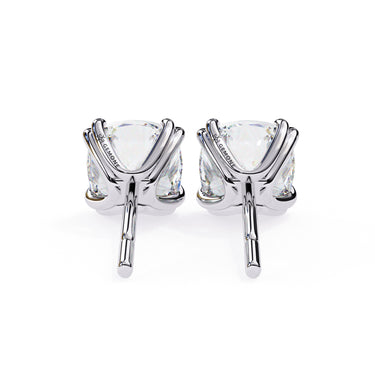 2.24 Carat Cushion Cut Lab Diamond Stud Earrings In White Gold