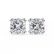 2.50 Carat Cushion Cut Lab Diamond Stud Earrings 950 Platinum