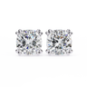 2.24 Carat Cushion Cut Lab Diamond Stud Earrings In White Gold