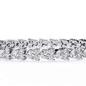 2.26 Carat Round Diamond Tennis Bracelet In White Gold