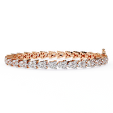 2.26 Carat Round Diamond Tennis Bracelet In White Gold