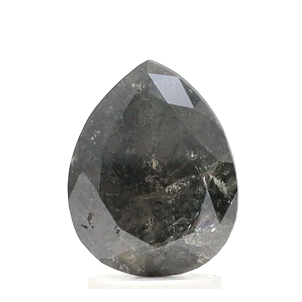 2.32 Ct Pear Shape Salt and Pepper Diamond