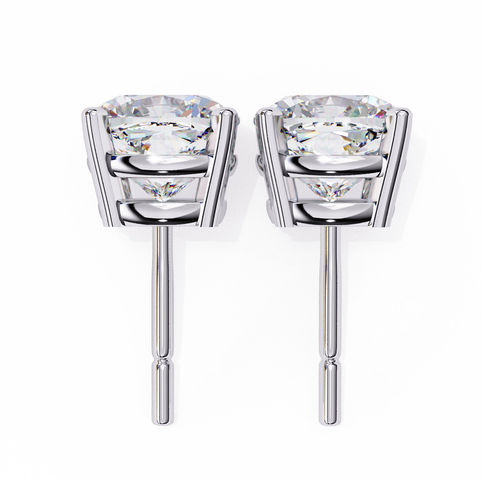 2.50 Ct Cushion Cut Lab Grown Diamond Earrings