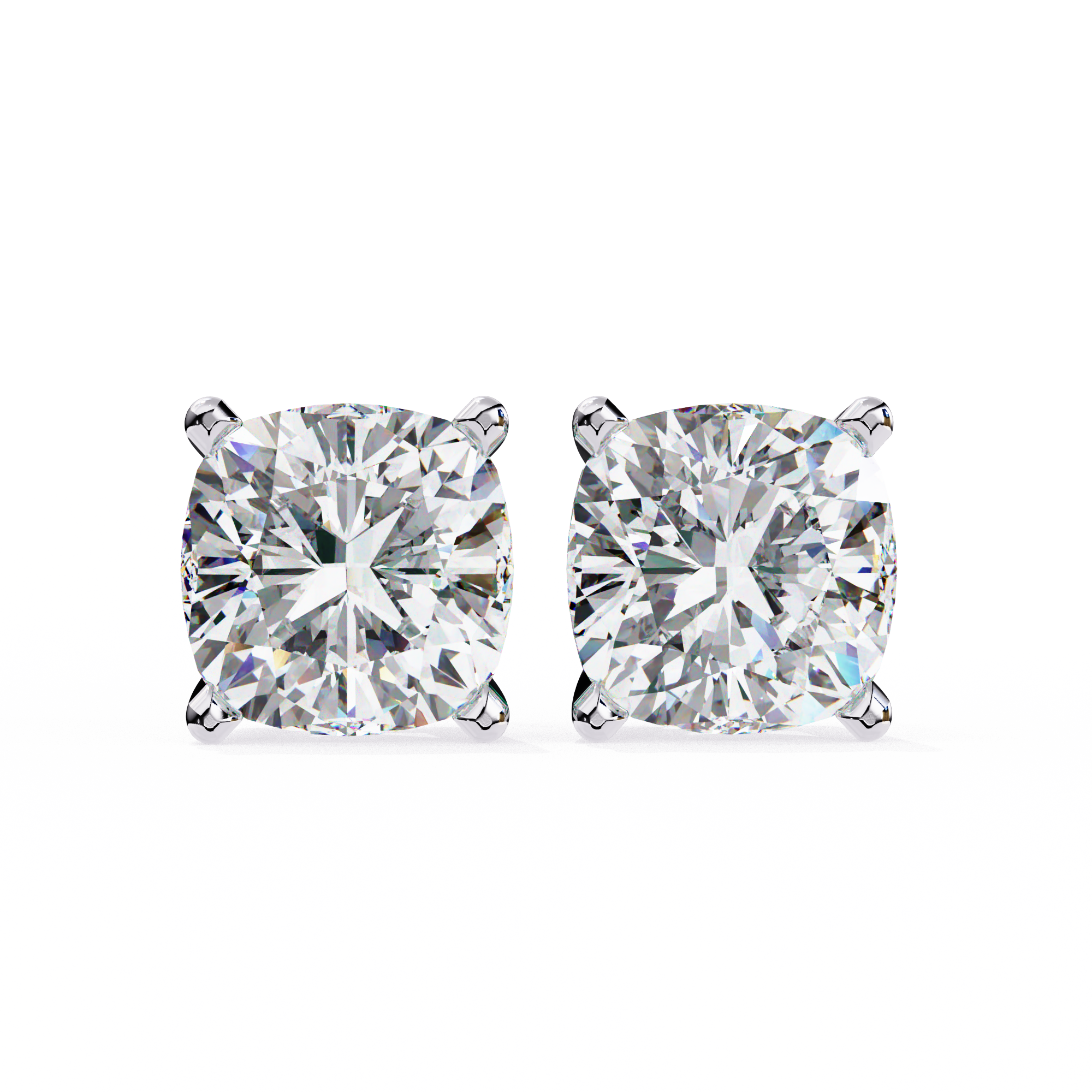 2.50 Ct Cushion Cut Lab Grown Diamond Earrings