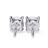 2.33 Carat Cushion Cut Lab Diamond Stud Earrings In White Gold