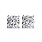 2.33 Carat Cushion Cut Lab Diamond Stud Earrings In White Gold