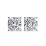 2.33 Carat Cushion Cut Lab Diamond Stud Earrings In White Gold