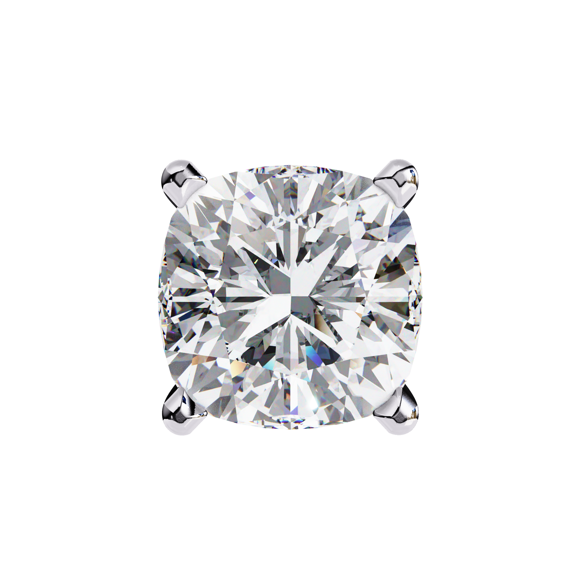 2.50 Ct Cushion Cut Lab Grown Diamond Earrings
