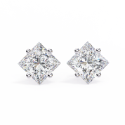 2.50 Ct Princess Cut Lab Diamond Stud Earrings 950 Platinum