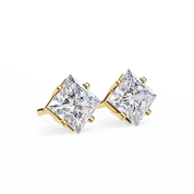 2.50 Ct Princess Cut Lab Diamond Stud Earrings