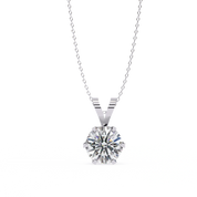 2.43 Ct Lab Round Diamond Solitaire Pendant Yellow Gold Lab Diamond