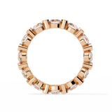 2.46 Carat Round Cut Diamond Eternity Wedding Band In Rose Gold