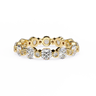 2.46 Carat Round Cut Diamond Eternity Wedding Band In Yellow Gold