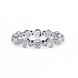 2.46 Carat Round Cut Diamond Eternity Wedding Band In White Gold