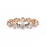 2.46 Carat Round Cut Diamond Eternity Wedding Band In Rose Gold