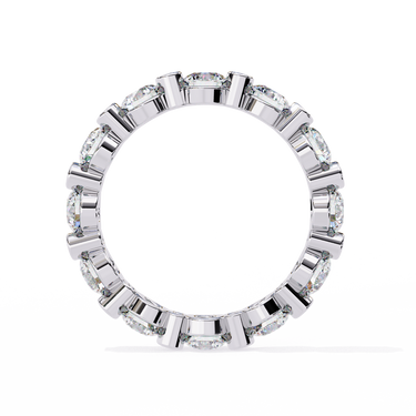 2.46 Carat Round Cut Diamond Eternity Wedding Band In White Gold