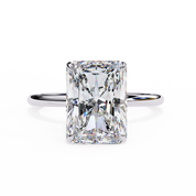 Radiant Cut Two Tone Halo Lab Grown Diamond Ring