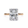 2.55 Ct Radiant Shape Hidden Halo Lab Diamond Engagement Ring In Rose Gold