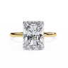 2.55 Ct Radiant Shape Hidden Halo Lab Diamond Engagement Ring In Yellow Gold