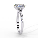 2.56 Carat Emerald Cut Solitaire Lab Diamond Engagement Ring In White Gold