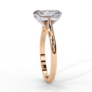 2.56 Carat Emerald Cut Solitaire Lab Diamond Engagement Ring In Rose Gold