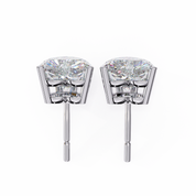 2.5 Carat Heart Diamond Stud Earrings Lab Grown in White Gold