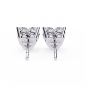 2.5 Carat Heart Diamond Stud Earrings Lab Grown in White Gold
