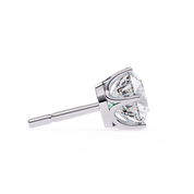 2.60 Carat Round Lab Grown Diamond Stud Earrings
