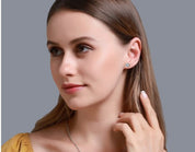 Filigree Lab Grown Diamond Stud Earrings