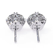Filigree Lab Grown Diamond Stud Earrings