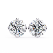 Filigree Lab Grown Diamond Stud Earrings
