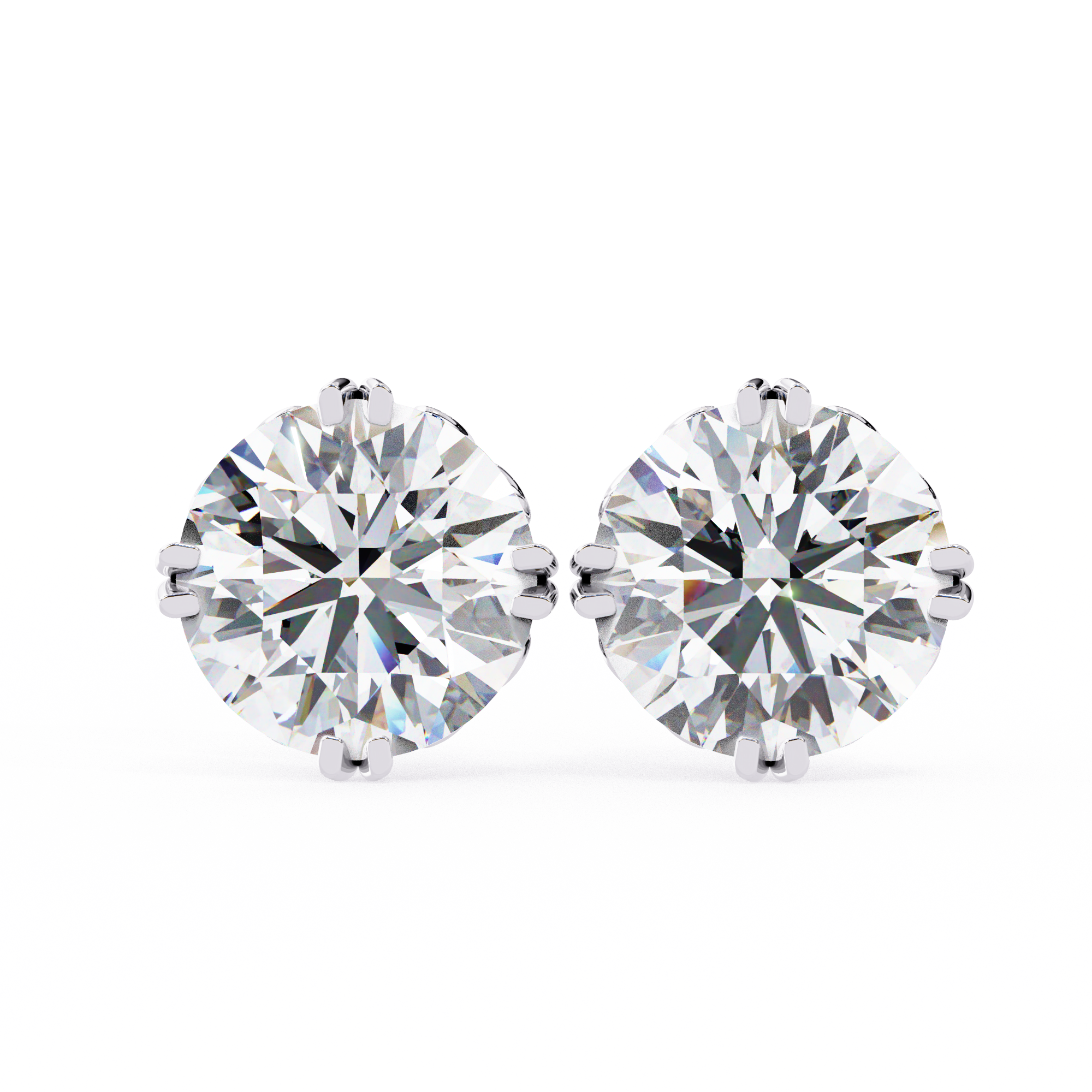 Filigree Lab Grown Diamond Stud Earrings
