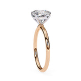 2.65 Carat Cushion Cut Solitaire Lab Diamond Engagement Ring In Rose Gold