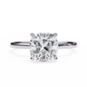 2.65 Carat Cushion Cut Solitaire Lab Diamond Engagement Ring In White Gold